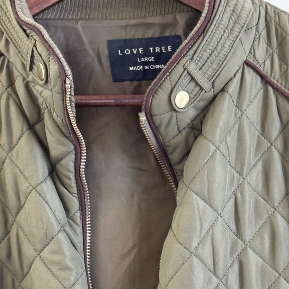 Love Tree Khaki Quilted Vest - Picture 3 of 4